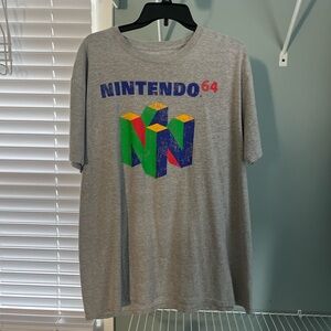 Nintendo Gray T-Shirt with Multicolor N64 Logo